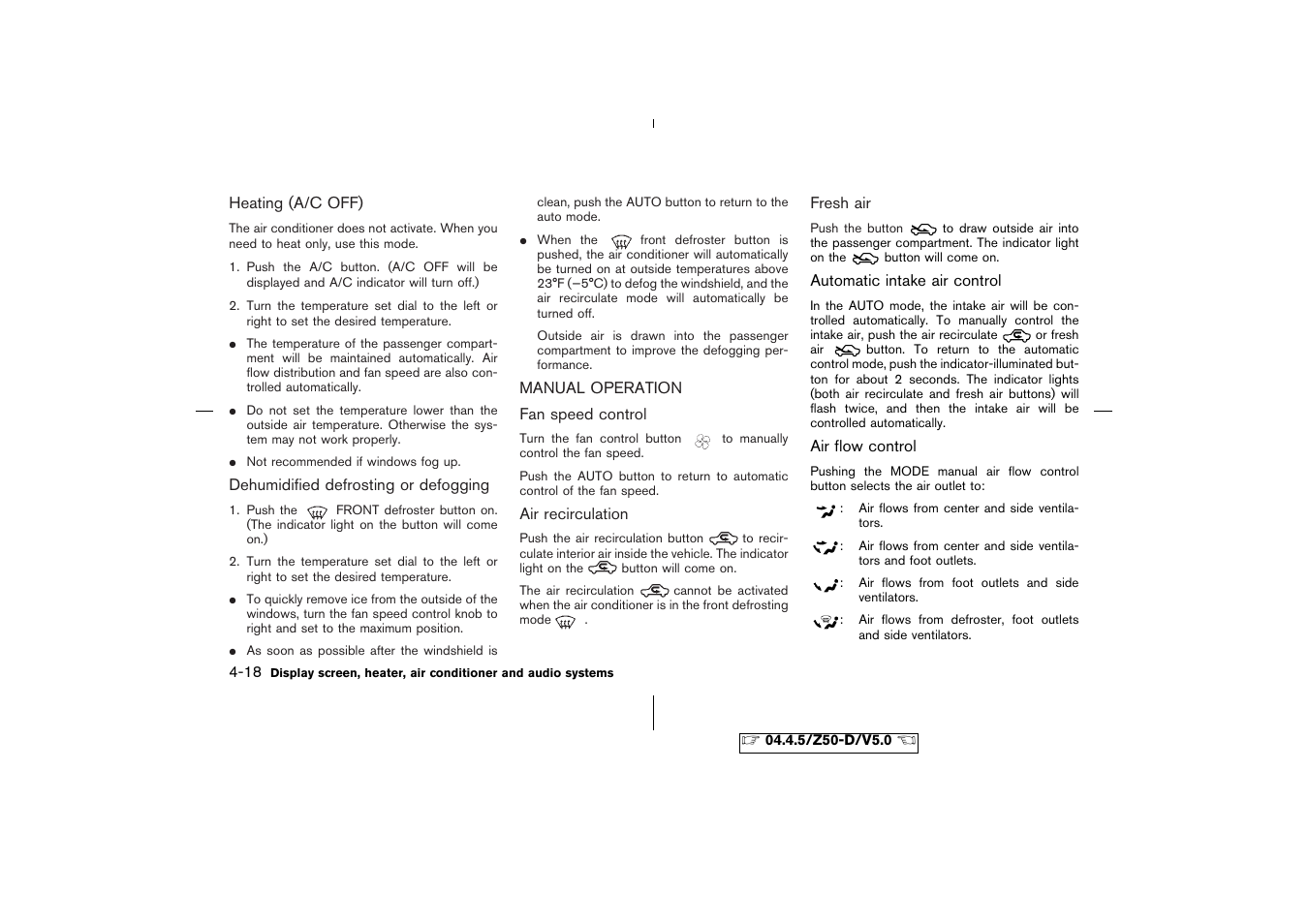 Manual operation -18 | NISSAN CVT SIC0697 User Manual | Page 141 / 283