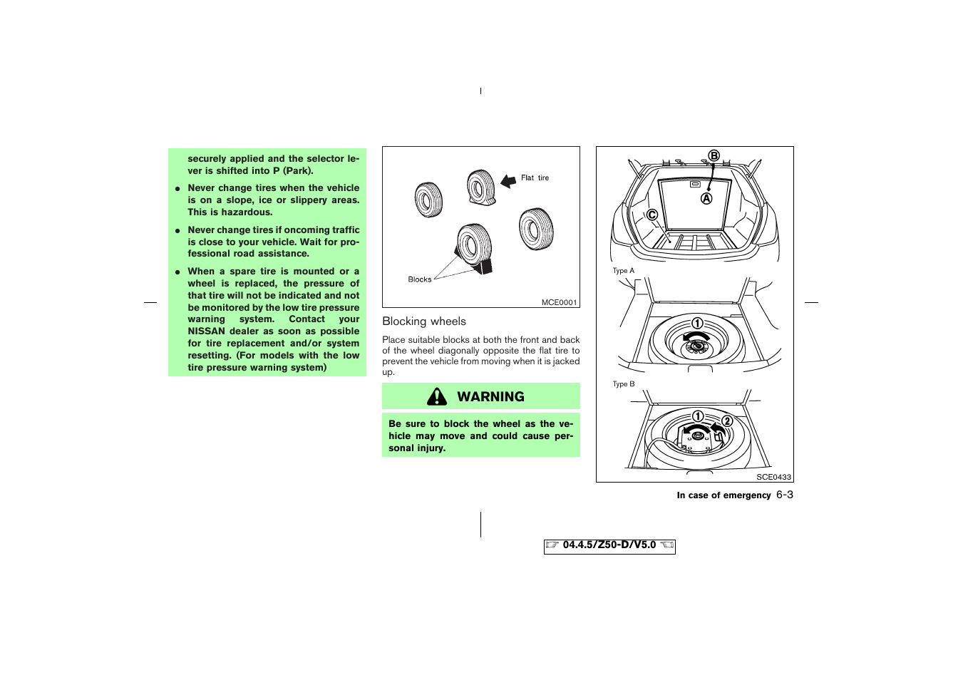 Warning | NISSAN CVT SIC0697 User Manual | Page 192 / 283