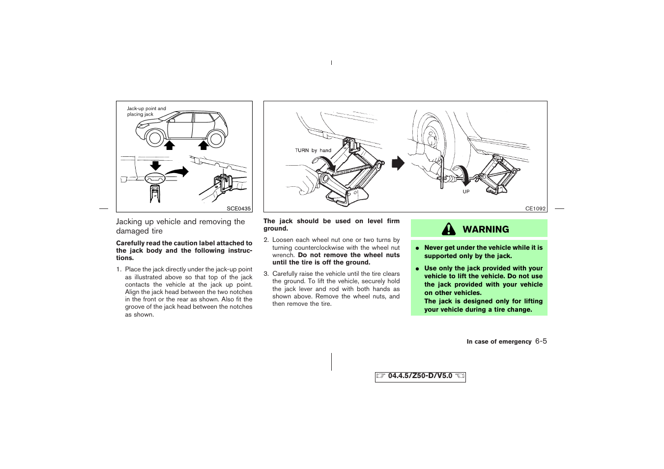 Warning | NISSAN CVT SIC0697 User Manual | Page 194 / 283