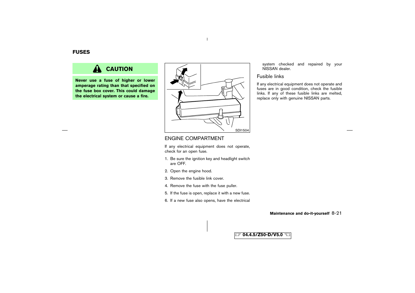 Wheels and tires -27, Tire pressure -27 | NISSAN CVT SIC0697 User Manual | Page 230 / 283