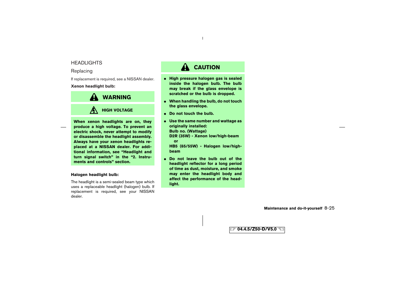 Types of tires -31 | NISSAN CVT SIC0697 User Manual | Page 234 / 283