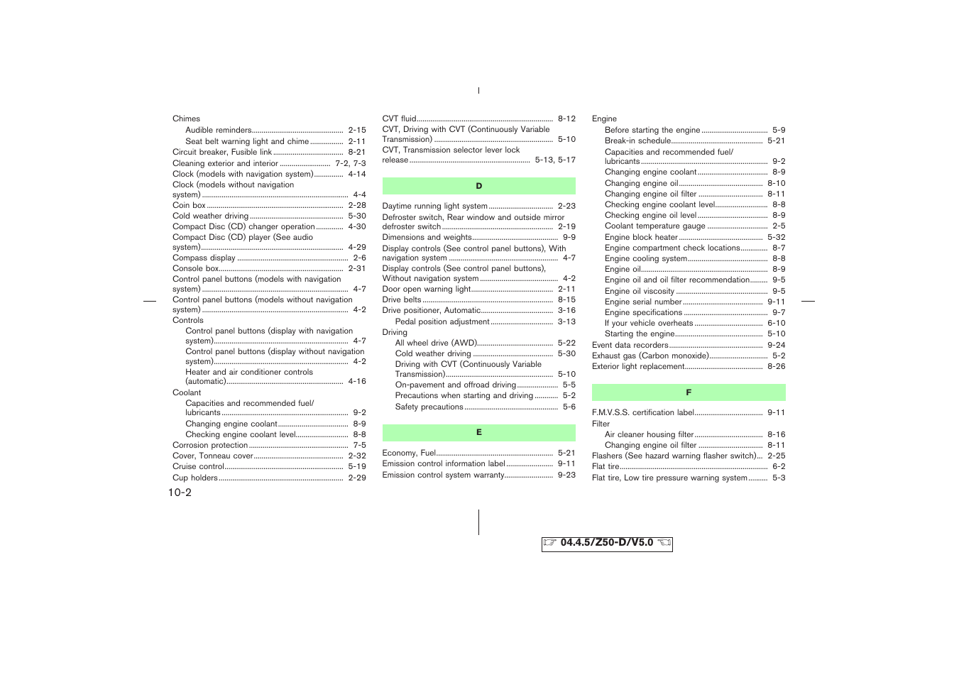 NISSAN CVT SIC0697 User Manual | Page 275 / 283