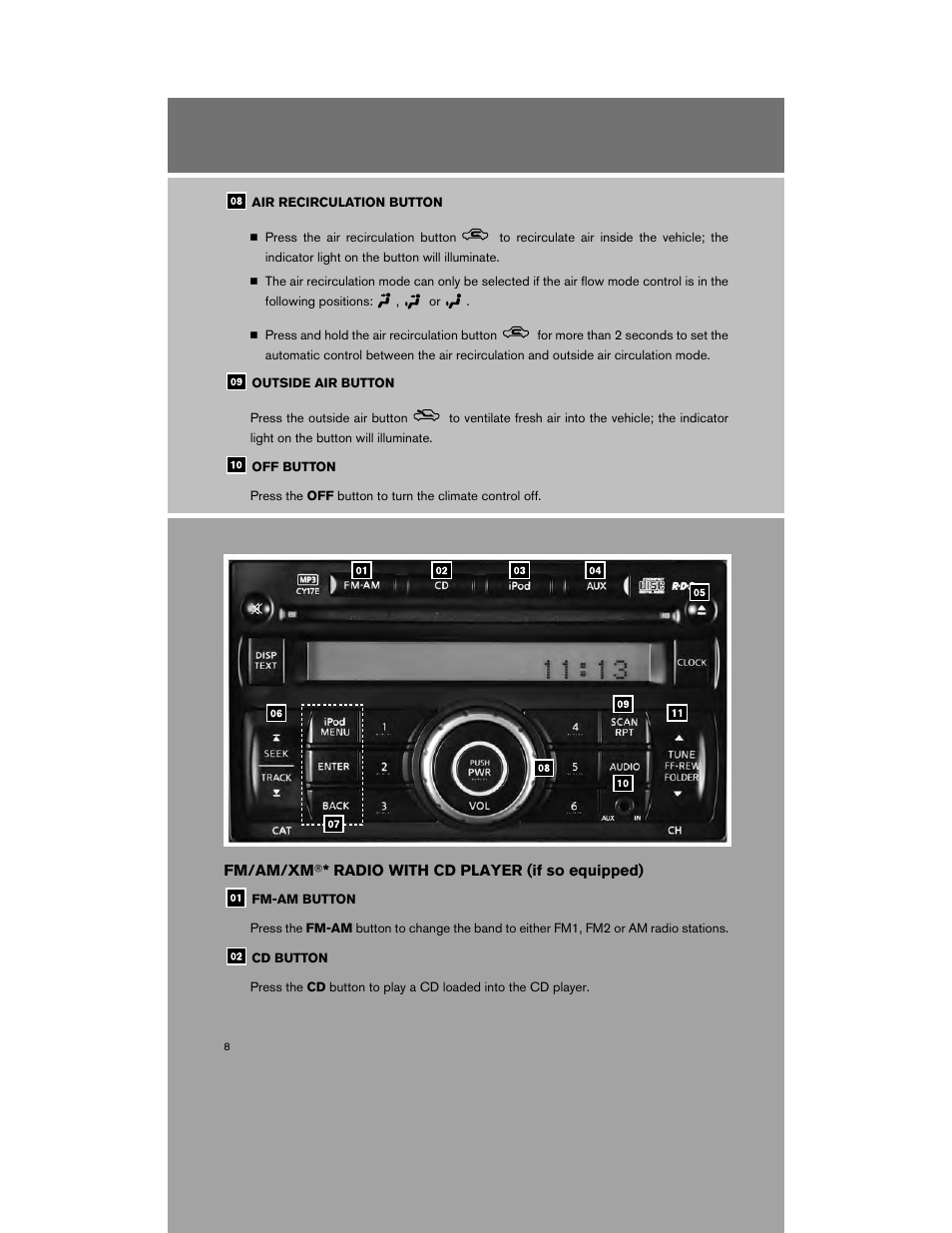 NISSAN 2009 Cube User Manual | Page 10 / 24