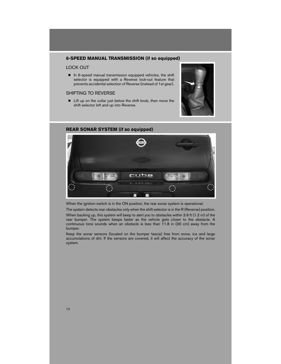 NISSAN 2009 Cube User Manual | Page 14 / 24