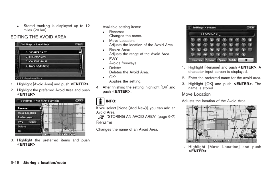 Editing the avoid area -18 | NISSAN 2011 Pathfinder User Manual | Page 136 / 235