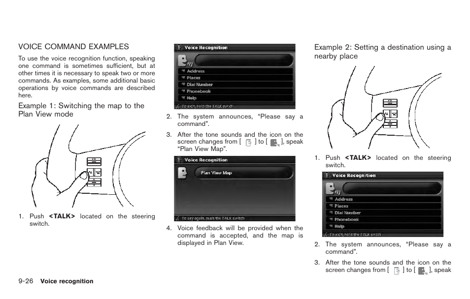 Voice command examples -26 | NISSAN 2011 Pathfinder User Manual | Page 190 / 235