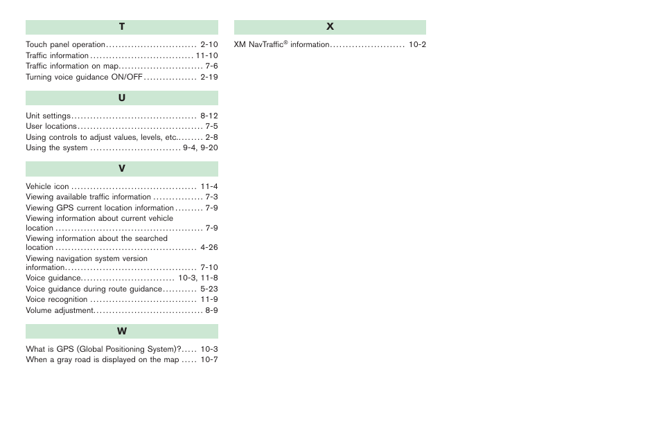 NISSAN 2011 Pathfinder User Manual | Page 234 / 235