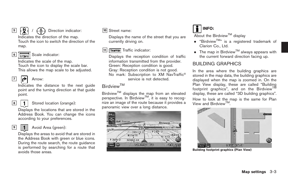 Birdview, Building graphics -3 | NISSAN 2011 Pathfinder User Manual | Page 43 / 235