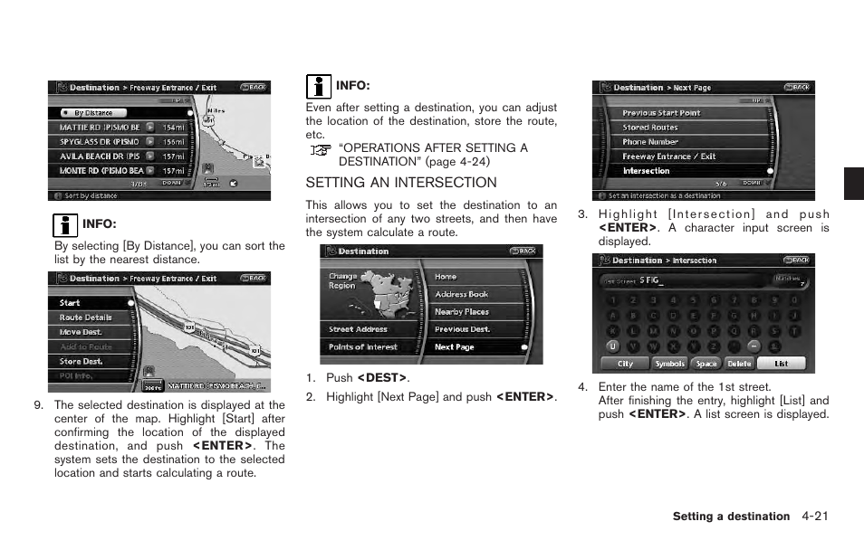 Setting an intersection -21 | NISSAN 2011 Pathfinder User Manual | Page 85 / 235