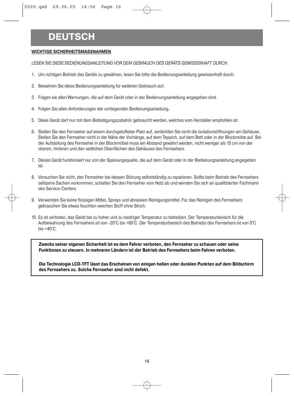 Deutsch | Vitek VT-5009 SR User Manual | Page 16 / 48