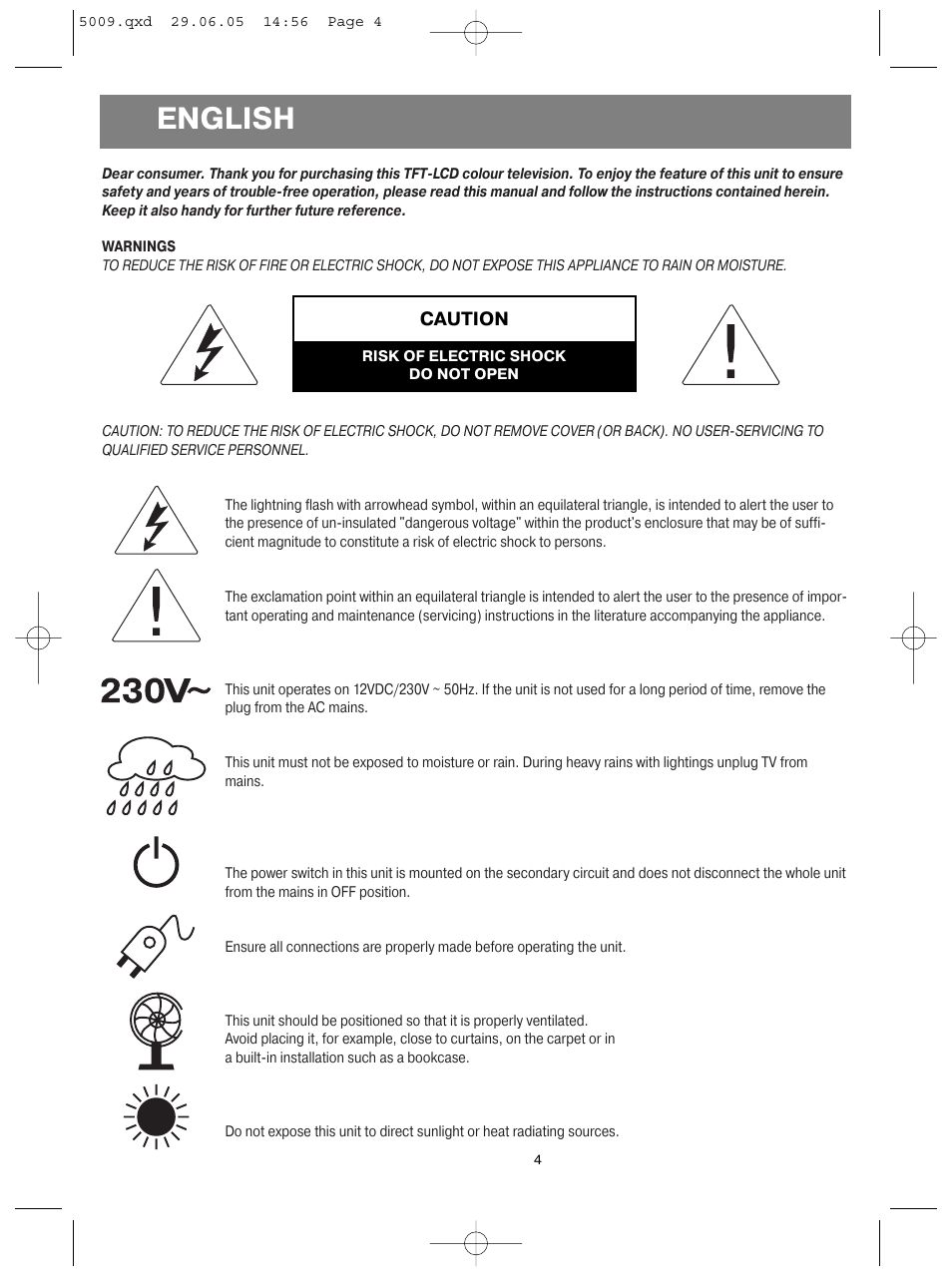 English | Vitek VT-5009 SR User Manual | Page 4 / 48