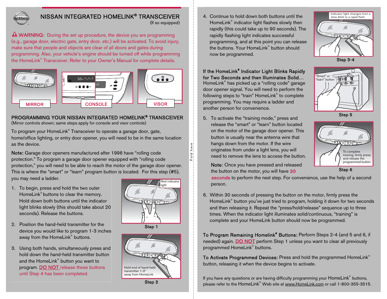 NISSAN Home Security System User Manual | 1 page