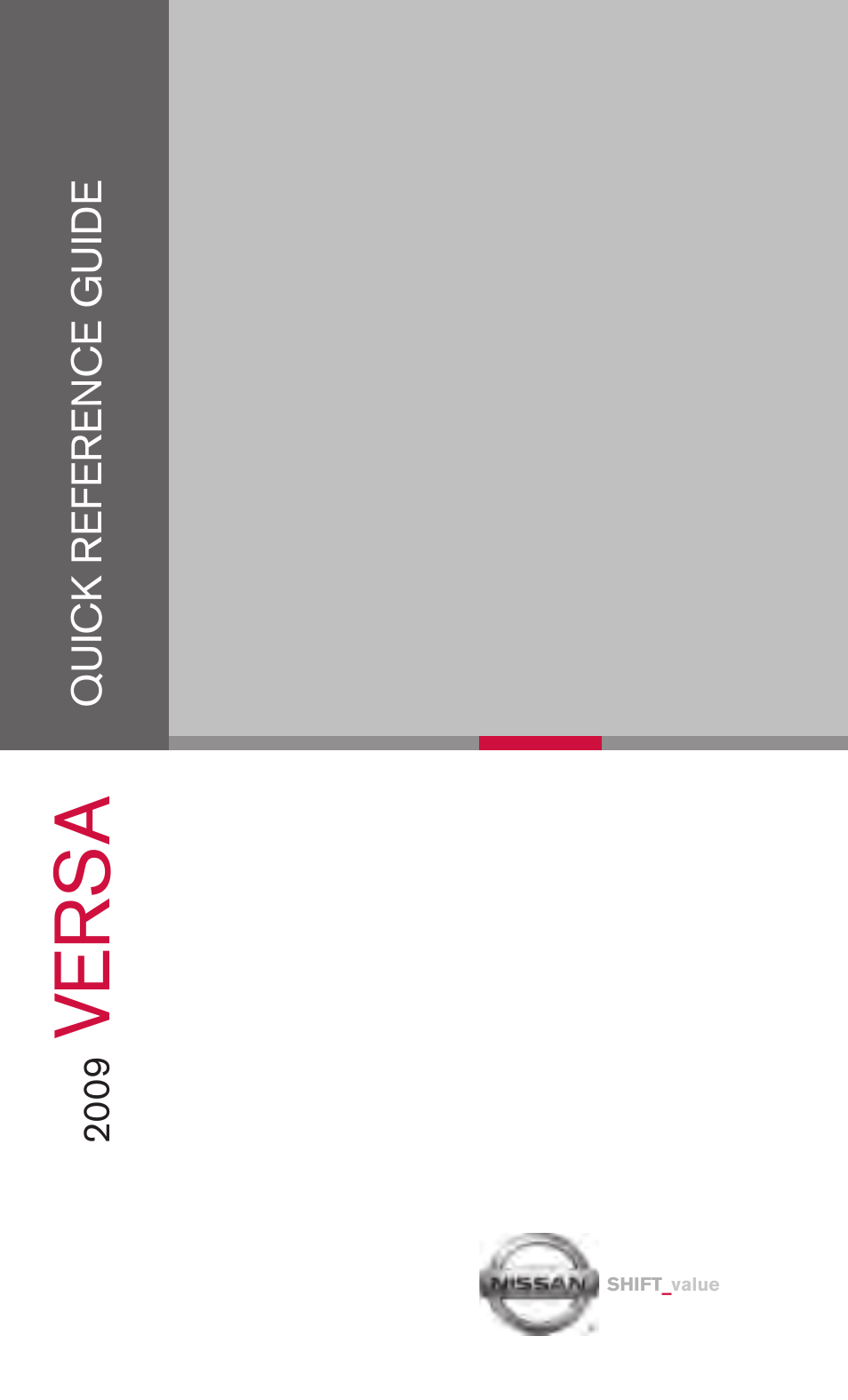 NISSAN VERSA 2009 User Manual | 20 pages