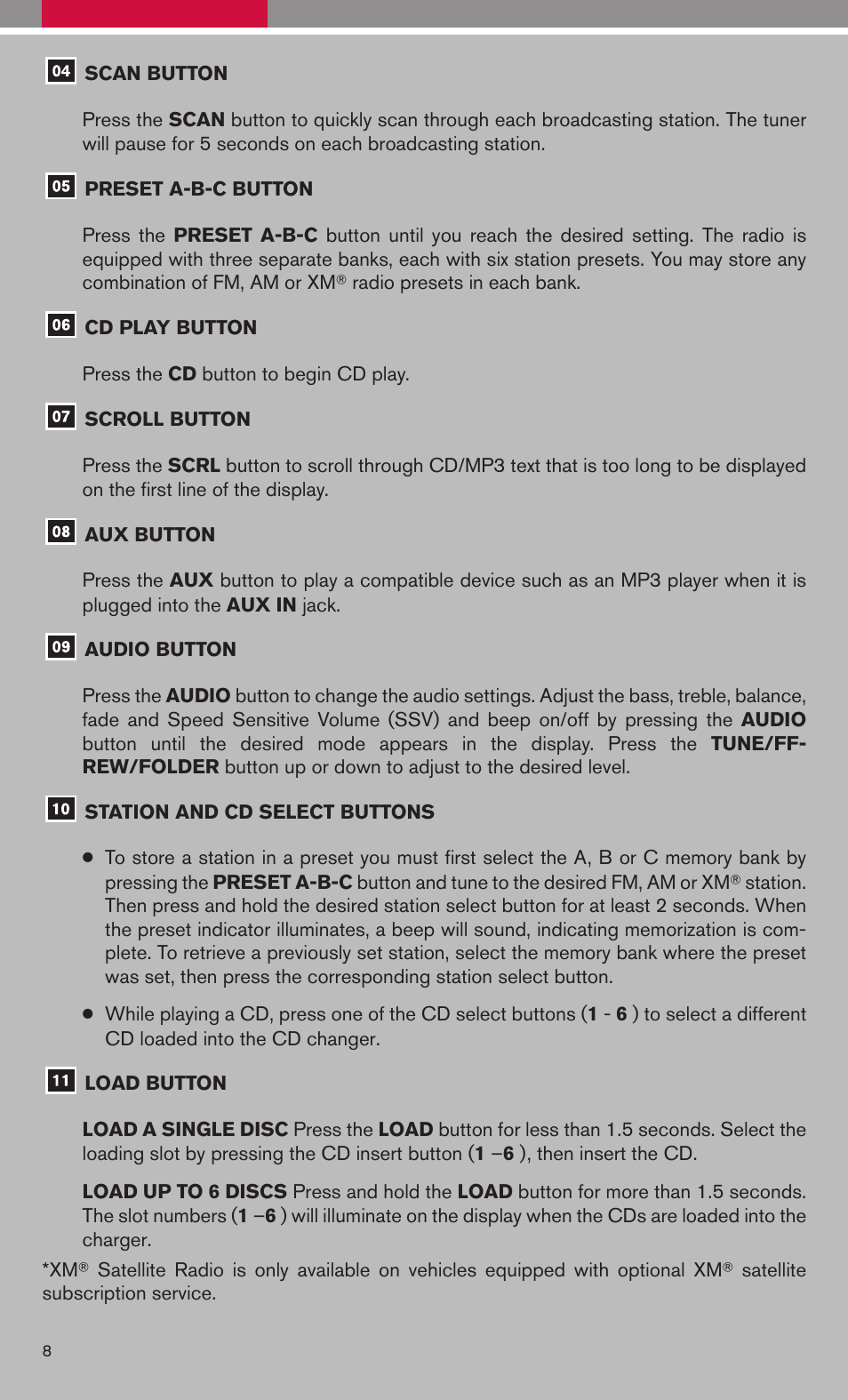 NISSAN VERSA 2009 User Manual | Page 10 / 20