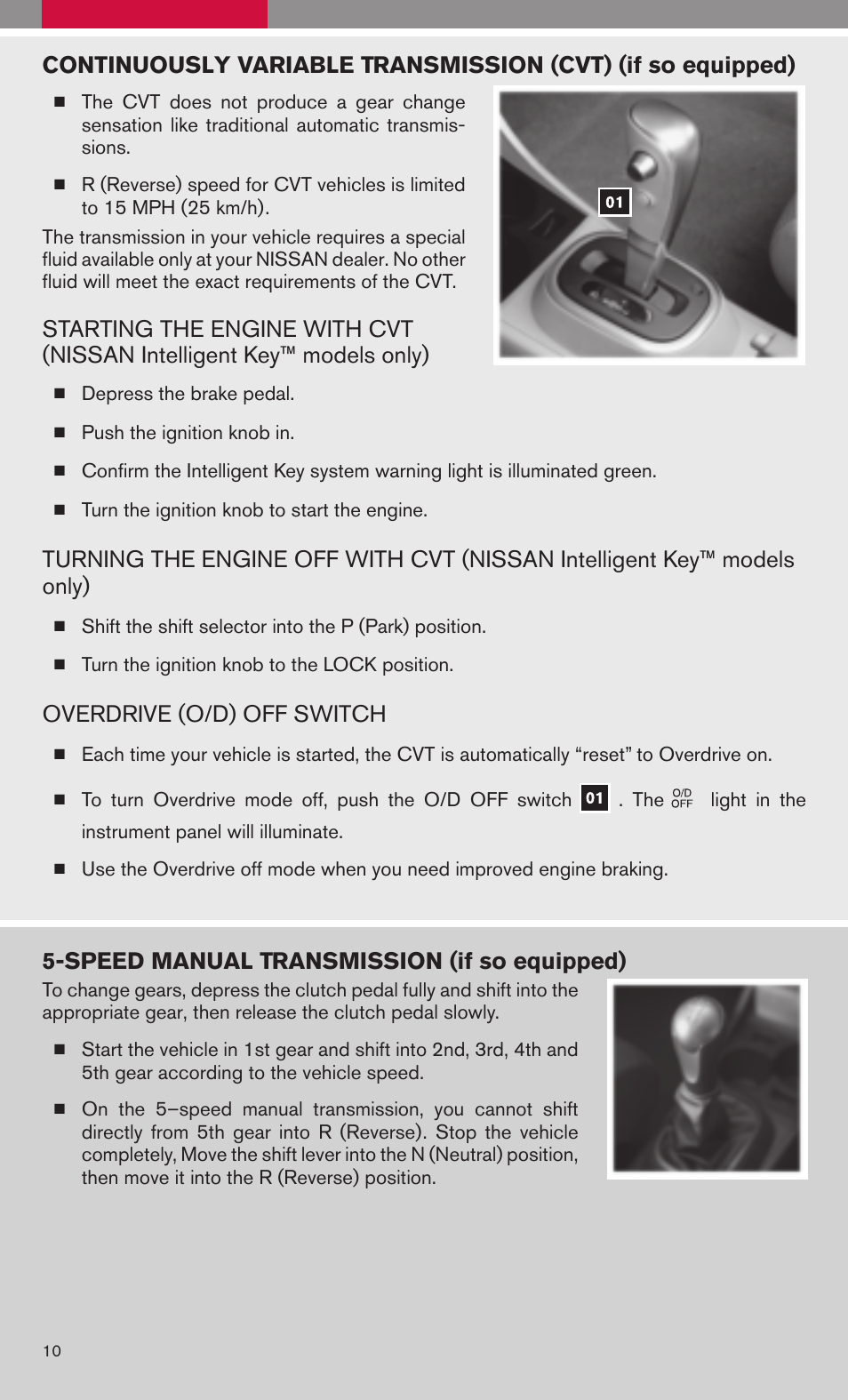 NISSAN VERSA 2009 User Manual | Page 12 / 20