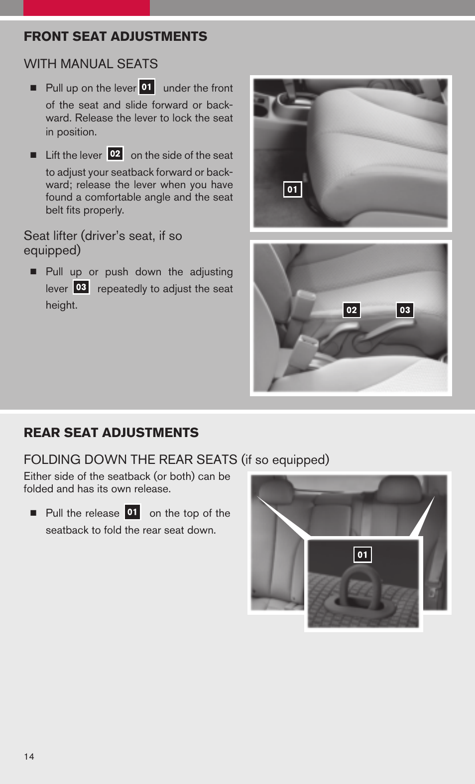 NISSAN VERSA 2009 User Manual | Page 16 / 20