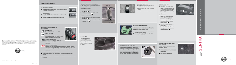 NISSAN SENTRA 2006 User Manual | 11 pages