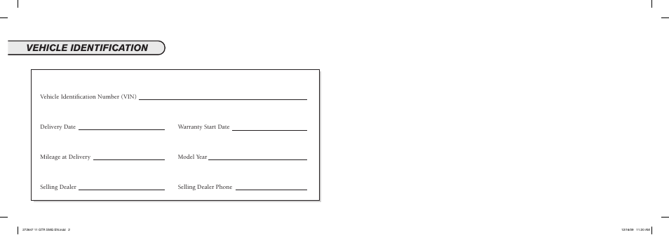 Vehicle identification | NISSAN 2011 GT-R User Manual | Page 2 / 56