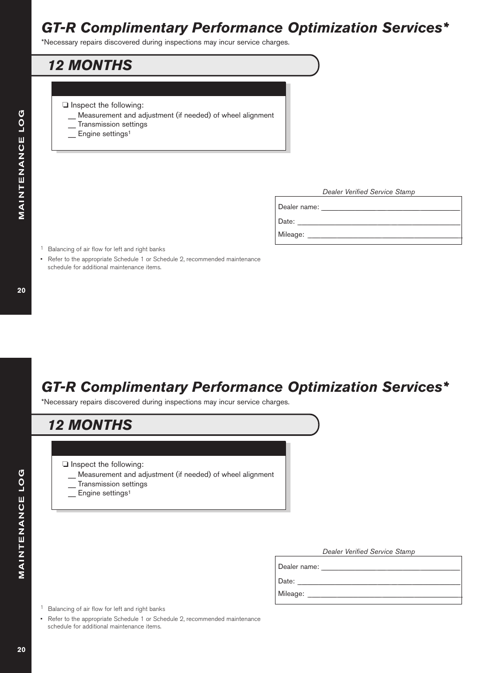 12 months | NISSAN 2011 GT-R User Manual | Page 22 / 56