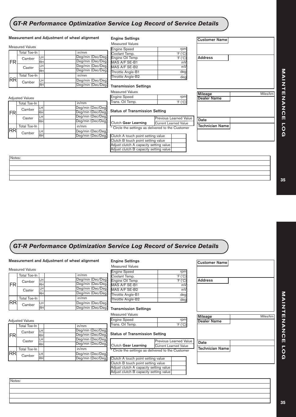 Fr rr | NISSAN 2011 GT-R User Manual | Page 37 / 56
