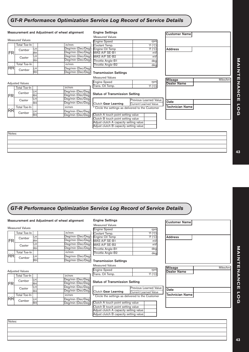 Fr rr | NISSAN 2011 GT-R User Manual | Page 45 / 56