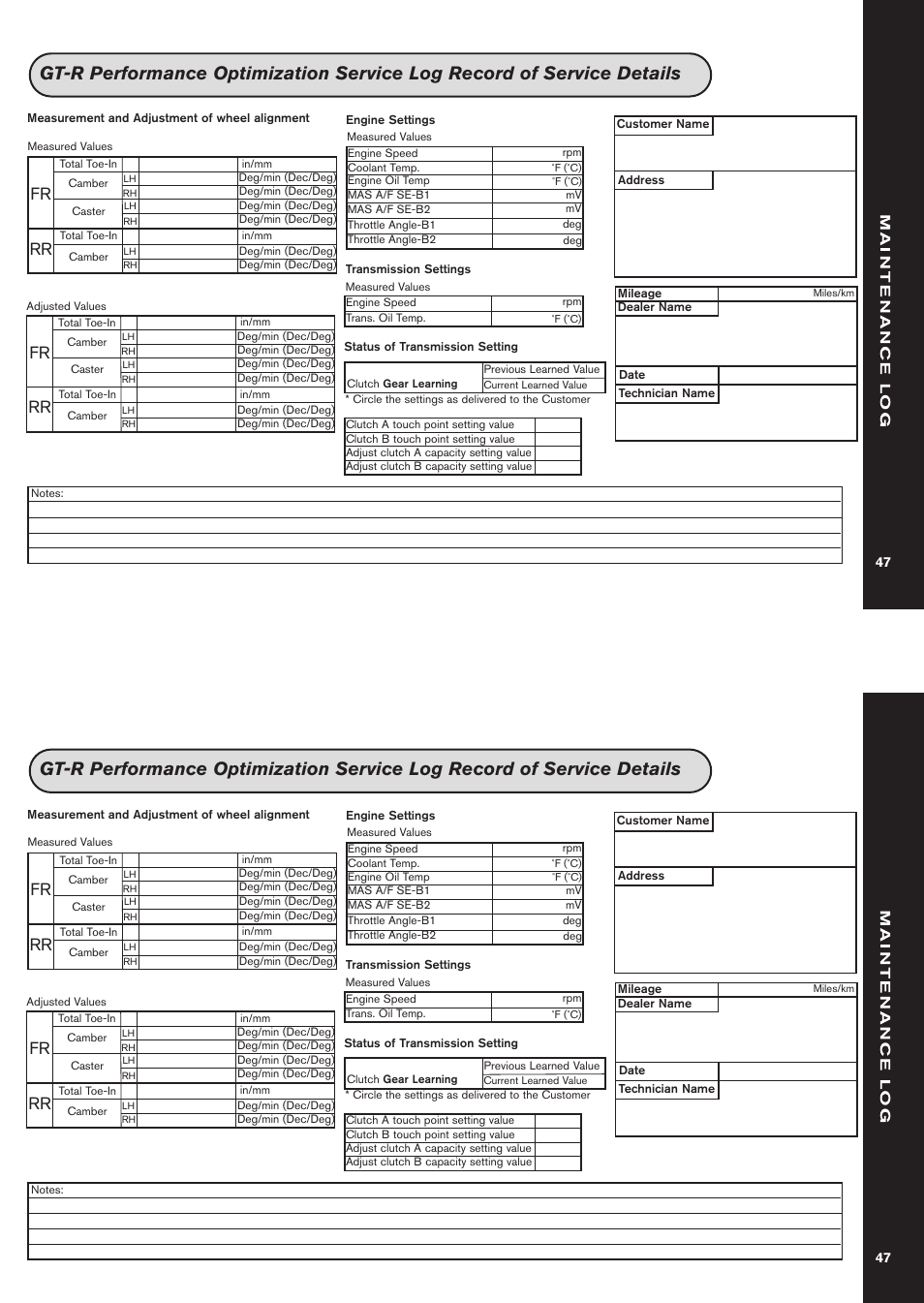 Fr rr | NISSAN 2011 GT-R User Manual | Page 49 / 56