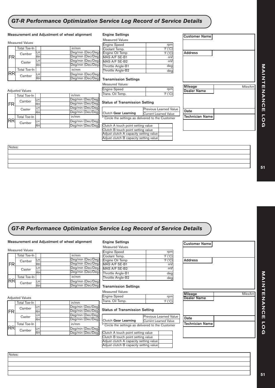 Fr rr | NISSAN 2011 GT-R User Manual | Page 53 / 56