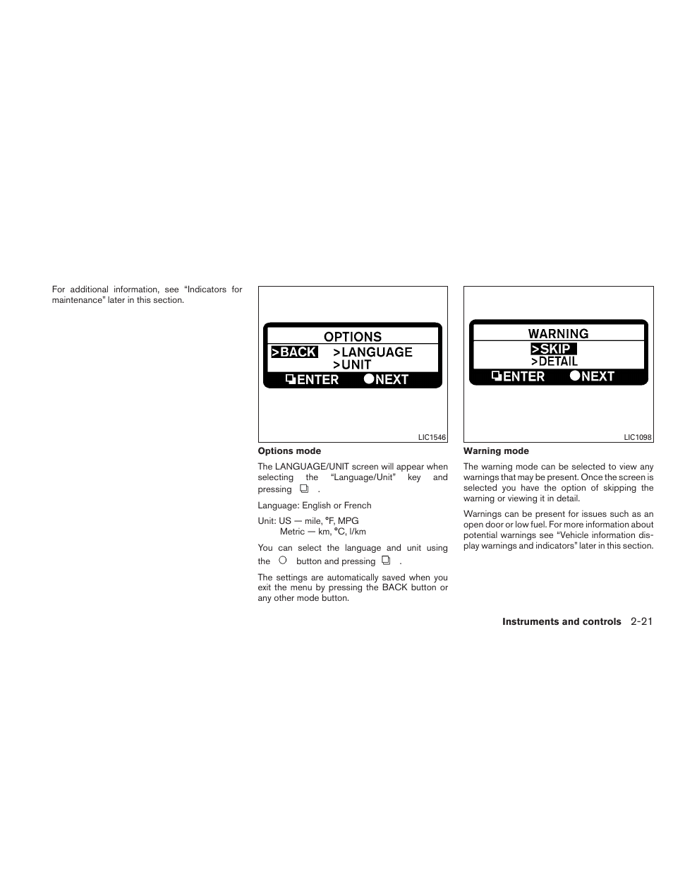 NISSAN 2011 Altima Coupe User Manual | Page 100 / 446