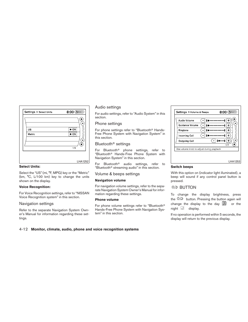 Button -12 | NISSAN 2011 Altima Coupe User Manual | Page 179 / 446