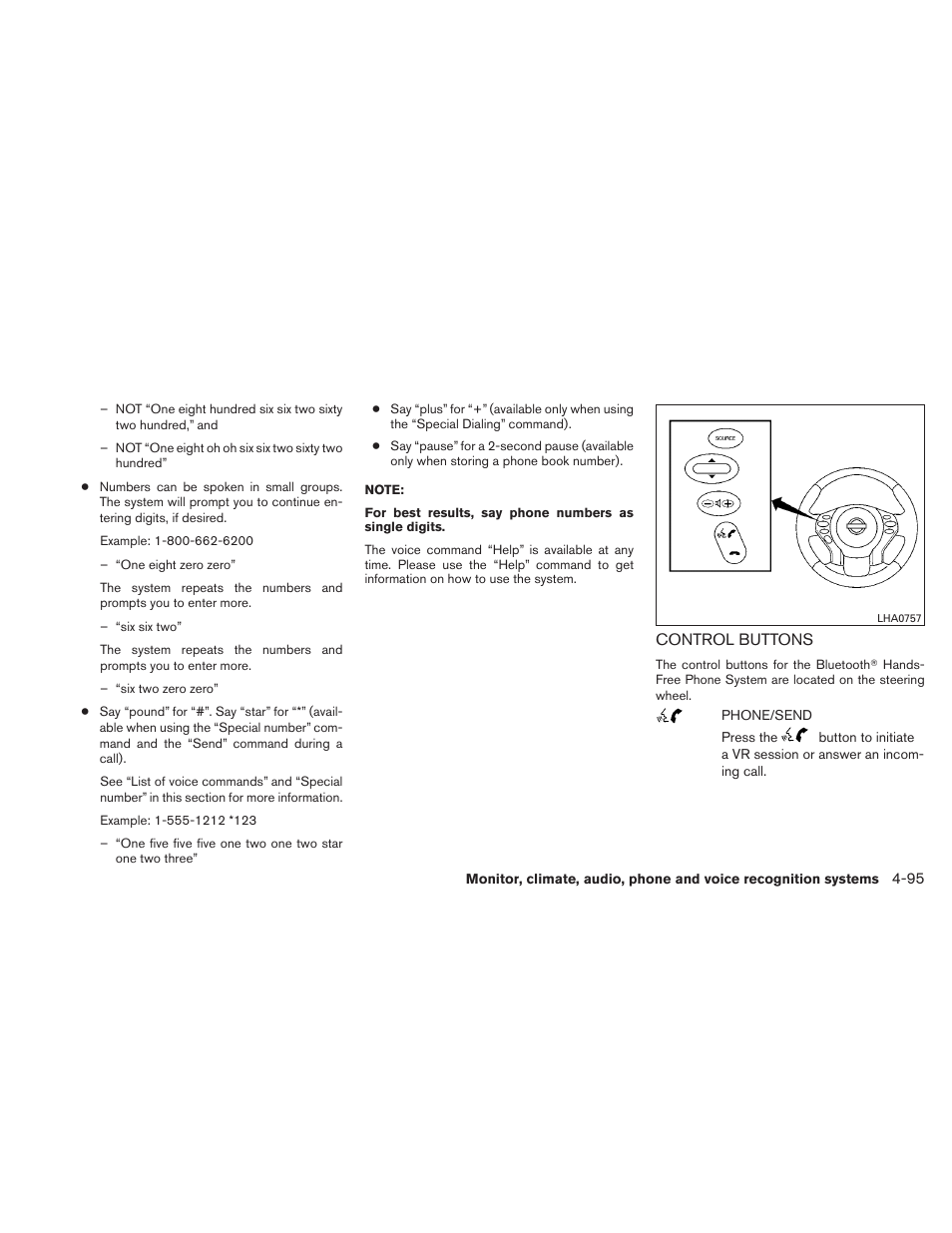 Control buttons -95 | NISSAN 2011 Altima Coupe User Manual | Page 262 / 446