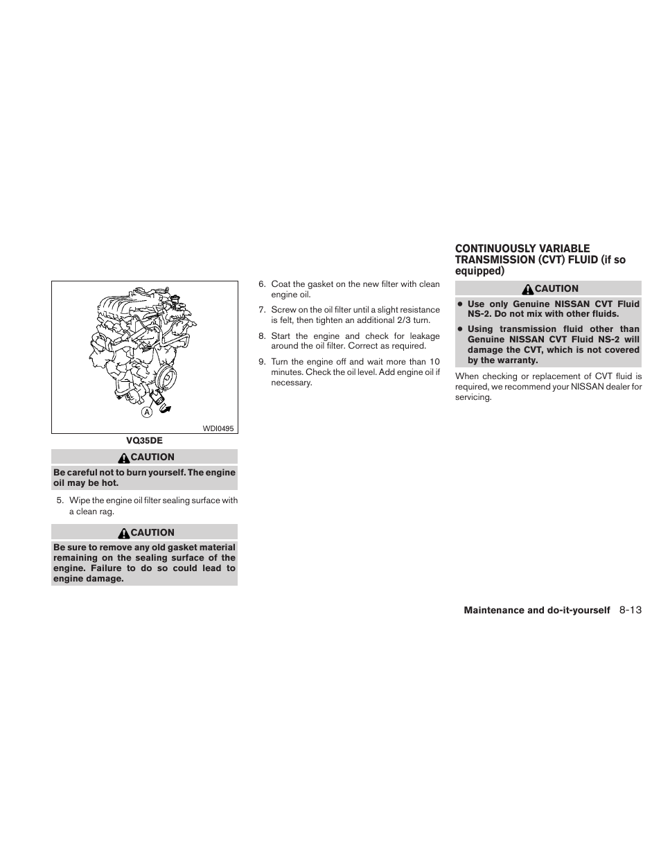 NISSAN 2011 Altima Coupe User Manual | Page 372 / 446