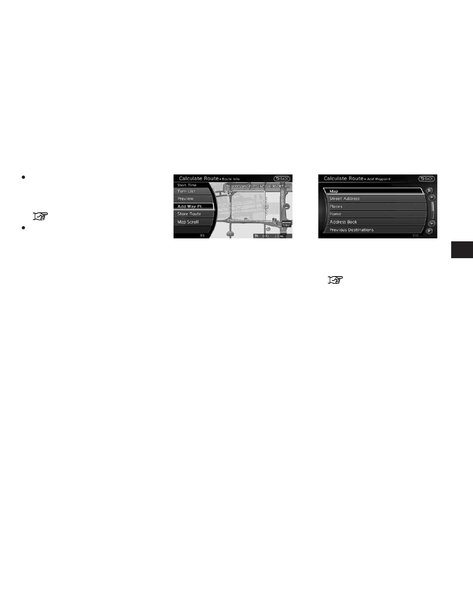 Adding a destination or waypoint -5 | NISSAN 2010 Altima Coupe User Manual | Page 110 / 312