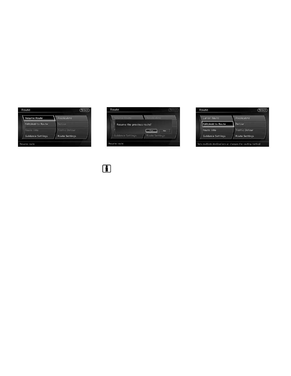 Editing a route -18 | NISSAN 2010 Altima Coupe User Manual | Page 123 / 312