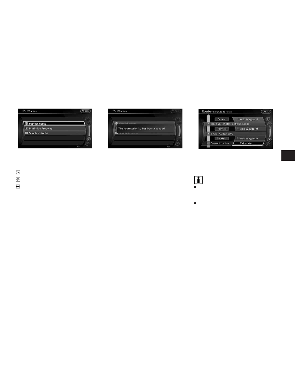 Confirming a route -25 | NISSAN 2010 Altima Coupe User Manual | Page 130 / 312