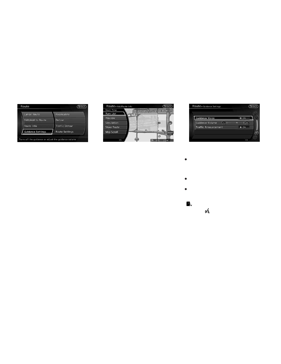 Guidance settings -28 | NISSAN 2010 Altima Coupe User Manual | Page 133 / 312