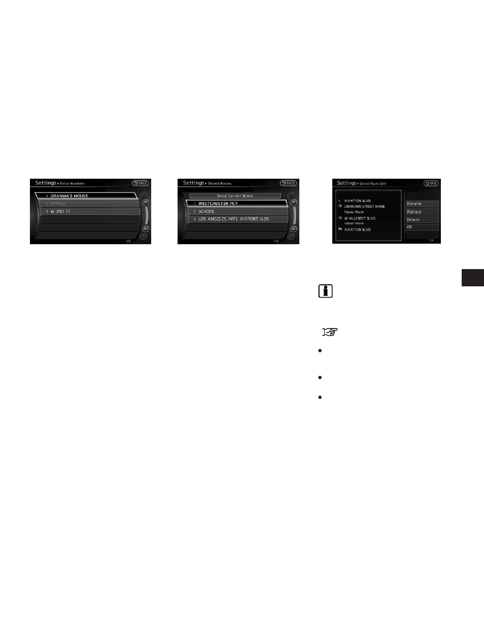 Editing the stored route -23 | NISSAN 2010 Altima Coupe User Manual | Page 170 / 312