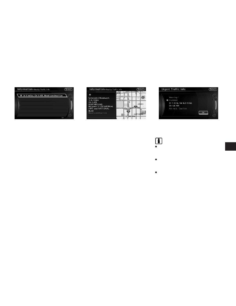 Display urgent traffic information -7 | NISSAN 2010 Altima Coupe User Manual | Page 192 / 312