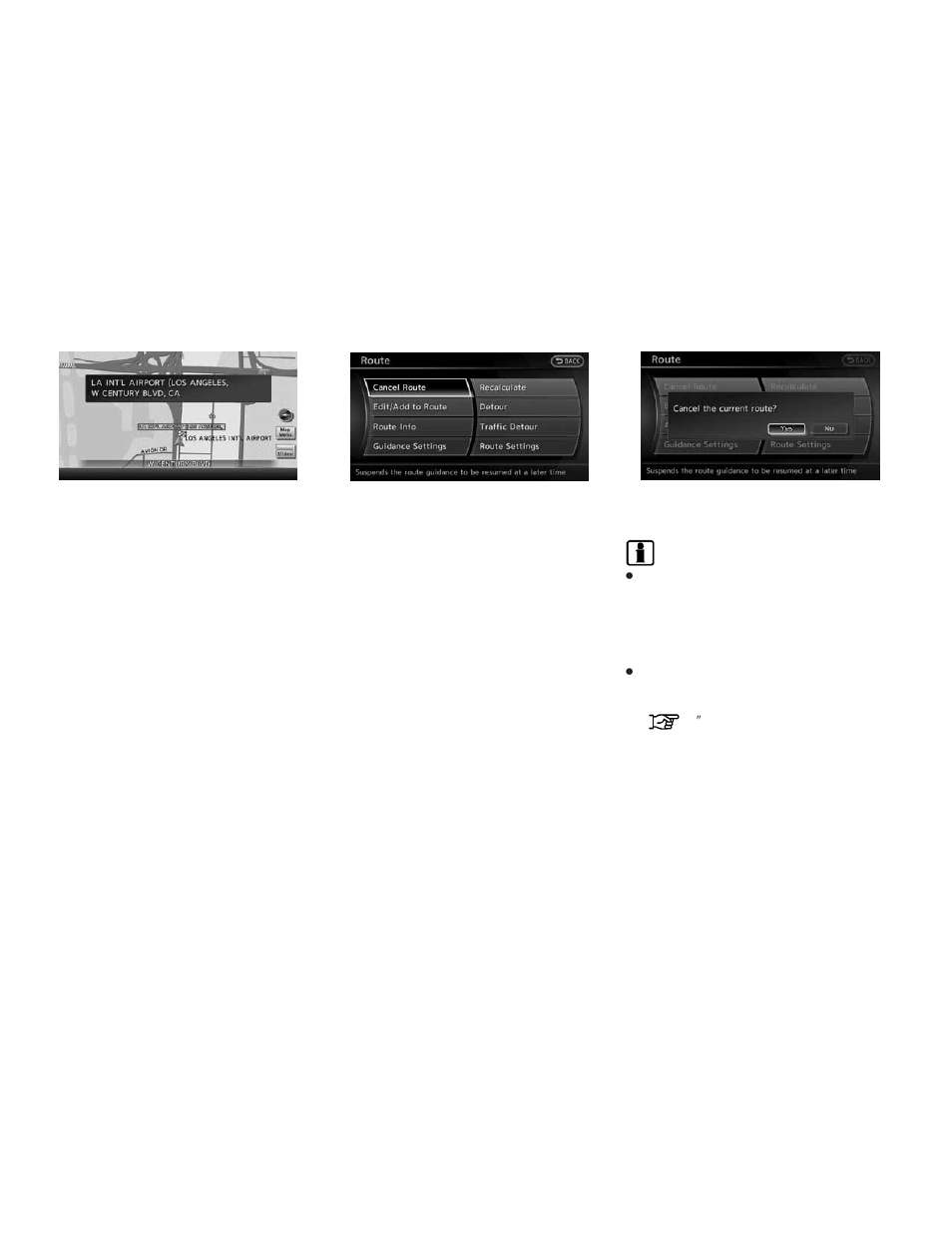Canceling a route -20 | NISSAN 2010 Altima Coupe User Manual | Page 27 / 312