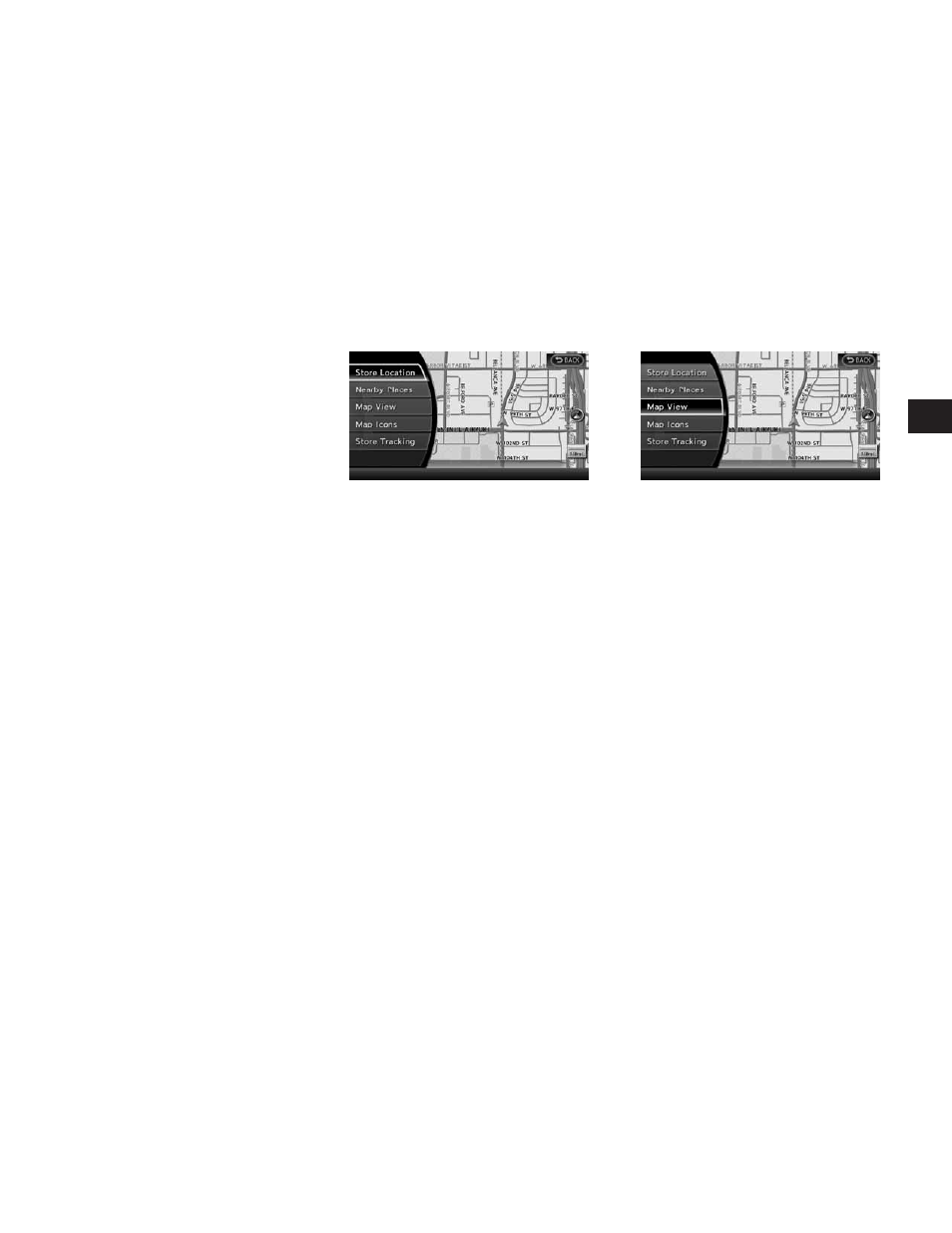 Changing the map view -11 | NISSAN 2010 Altima Coupe User Manual | Page 54 / 312