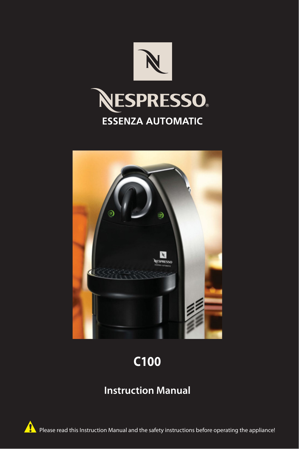Nespresso Essenza Automatic C100 User Manual | 7 pages