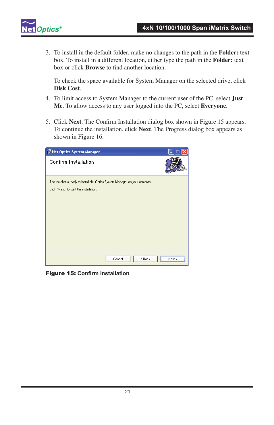 Net Optics ISW-CU3-S4x16 User Manual | Page 25 / 44