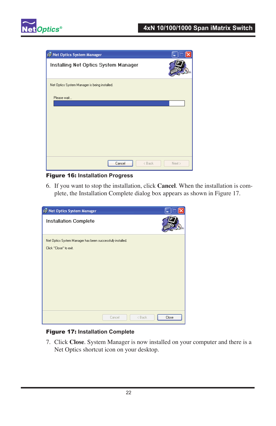 Net Optics ISW-CU3-S4x16 User Manual | Page 26 / 44
