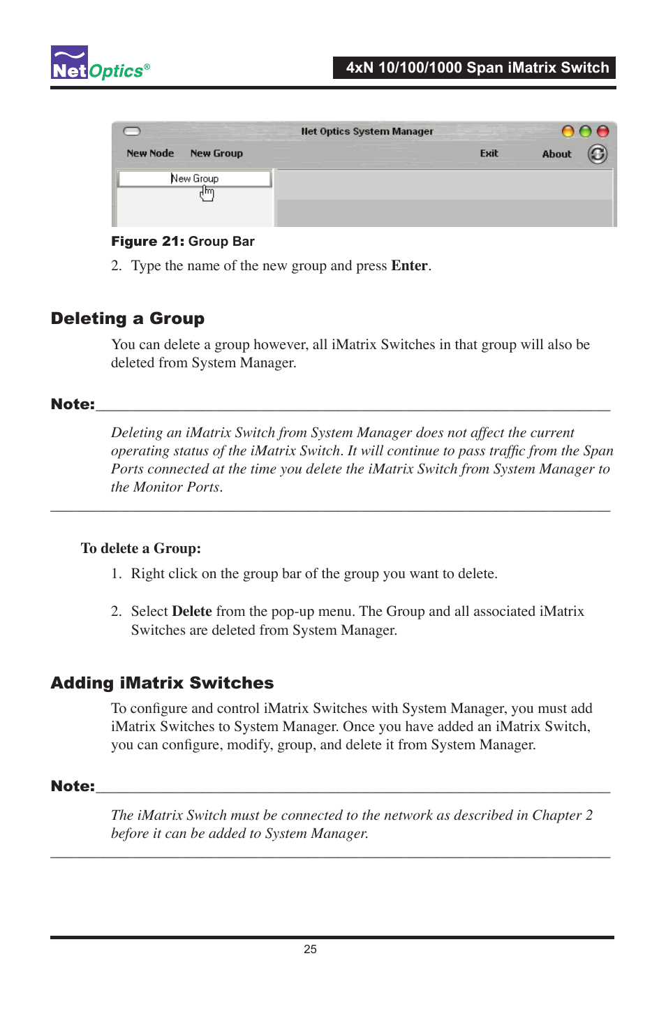 Net Optics 4xN1000 User Manual | Page 29 / 44