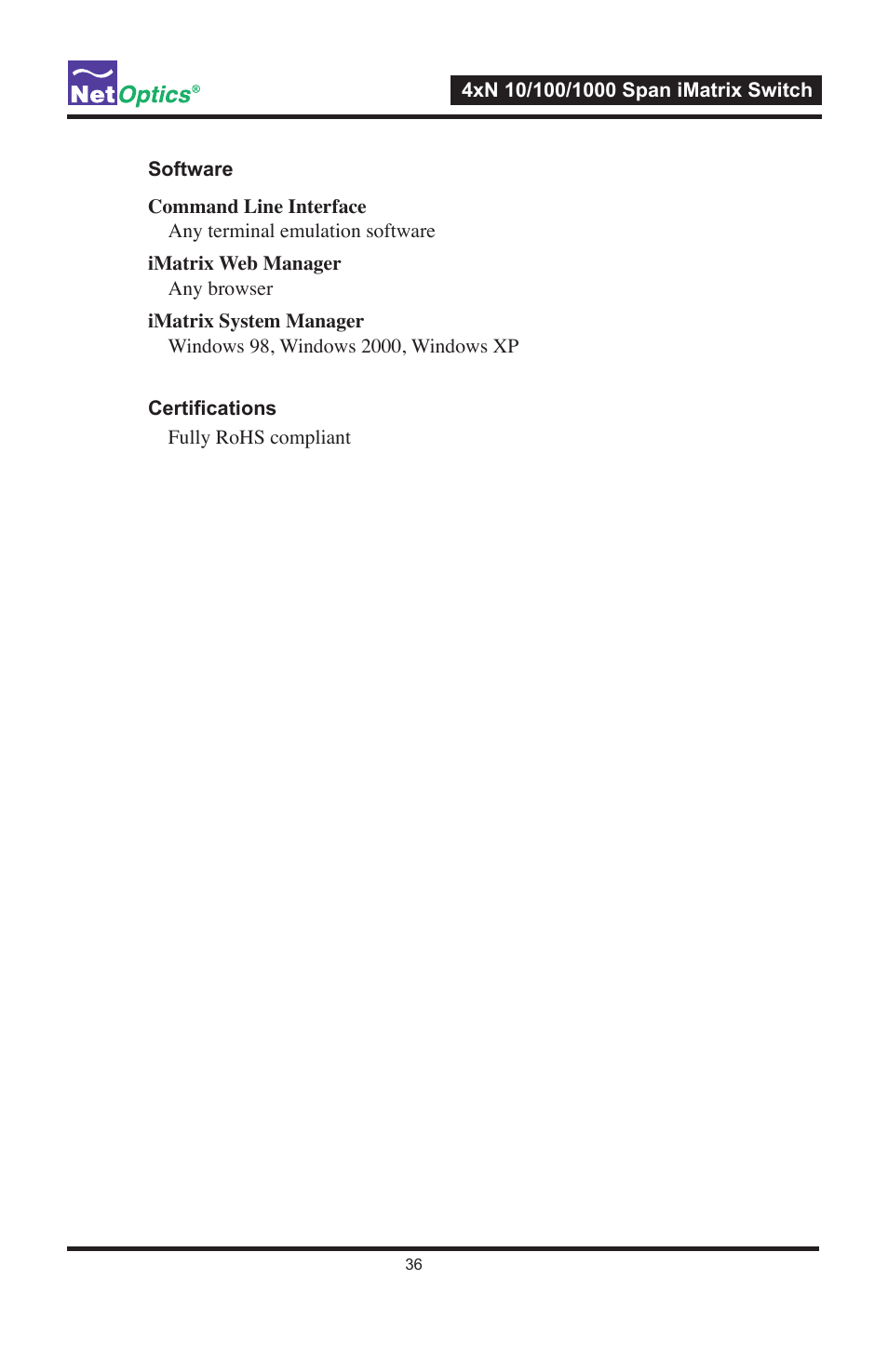 Net Optics 4xN1000 User Manual | Page 40 / 44