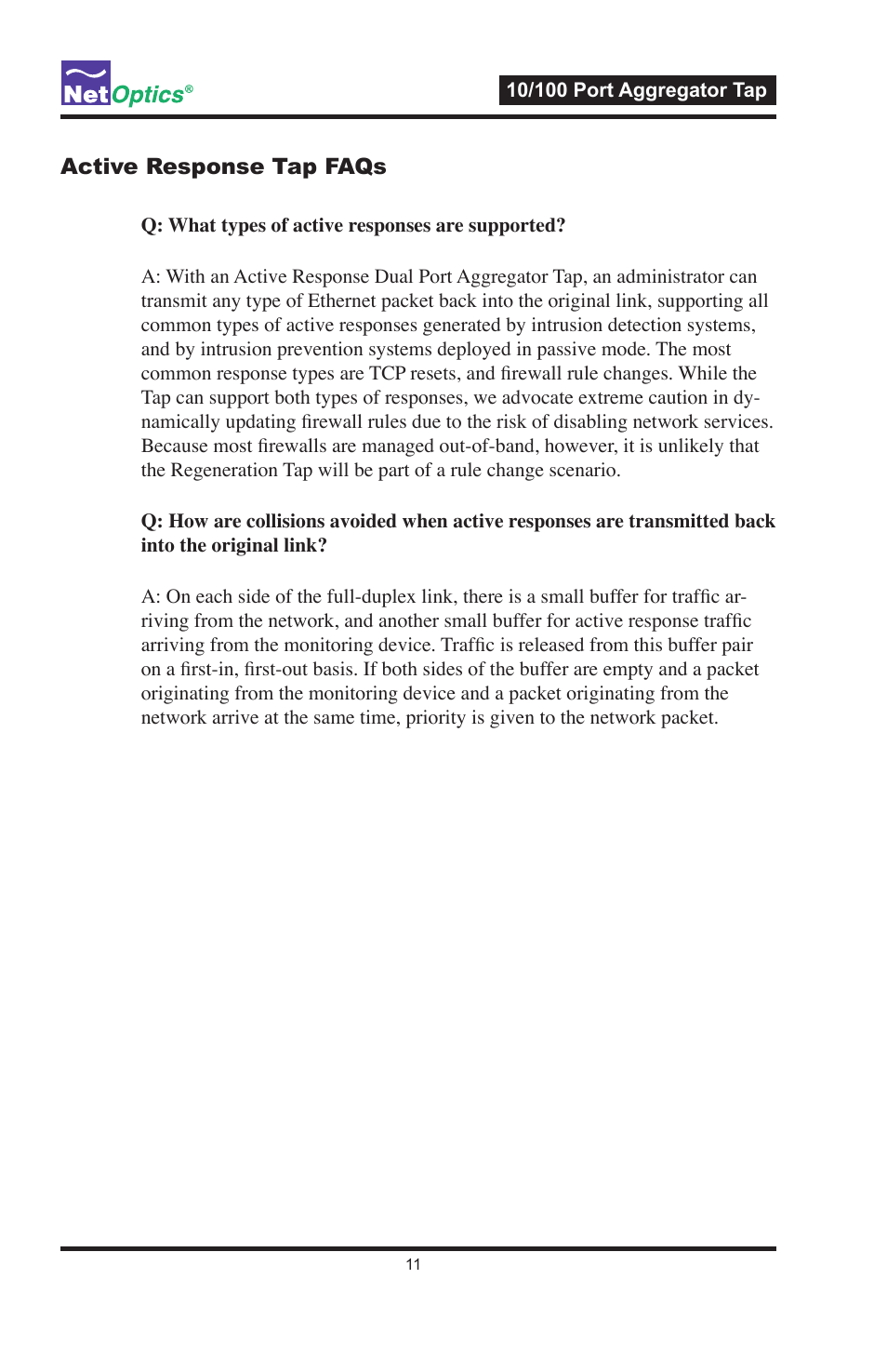 Net Optics PA-CU-AR User Manual | Page 15 / 20