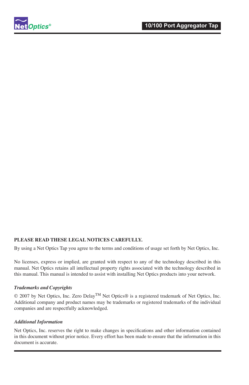 Net Optics PA-CU-AR User Manual | Page 4 / 20