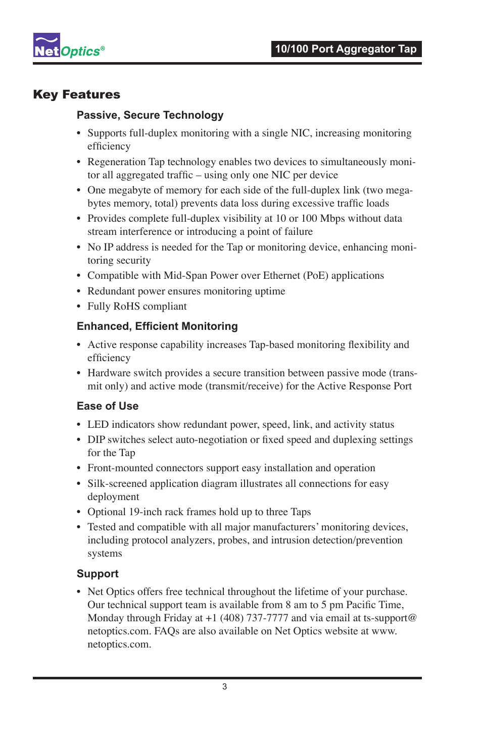 Net Optics PA-CU-AR User Manual | Page 7 / 20