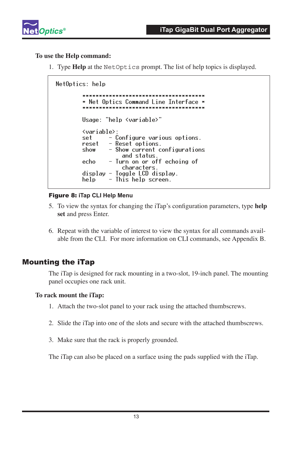 Net Optics 96547iTP User Manual | Page 17 / 52