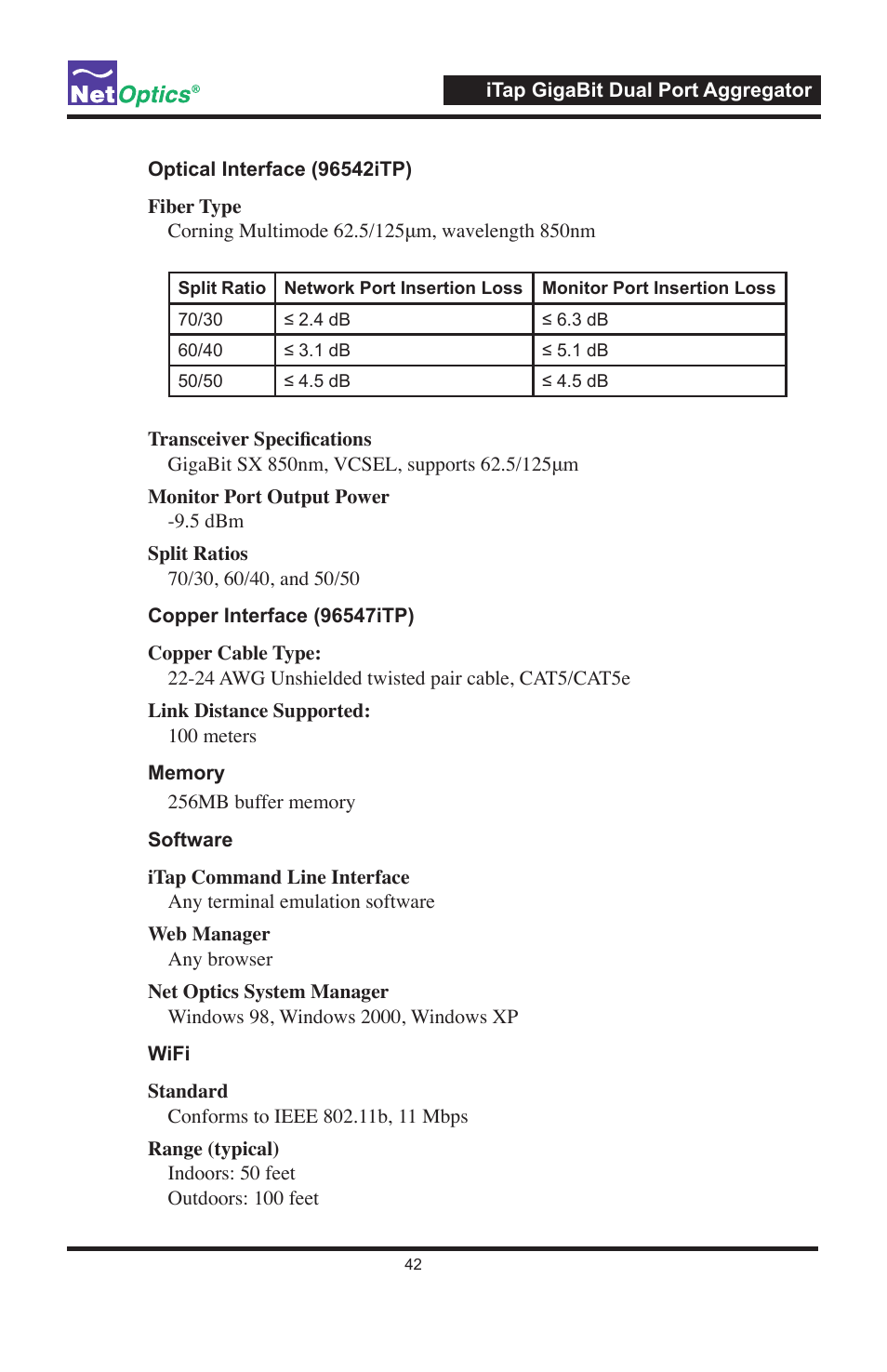 Net Optics 96547iTP User Manual | Page 46 / 52