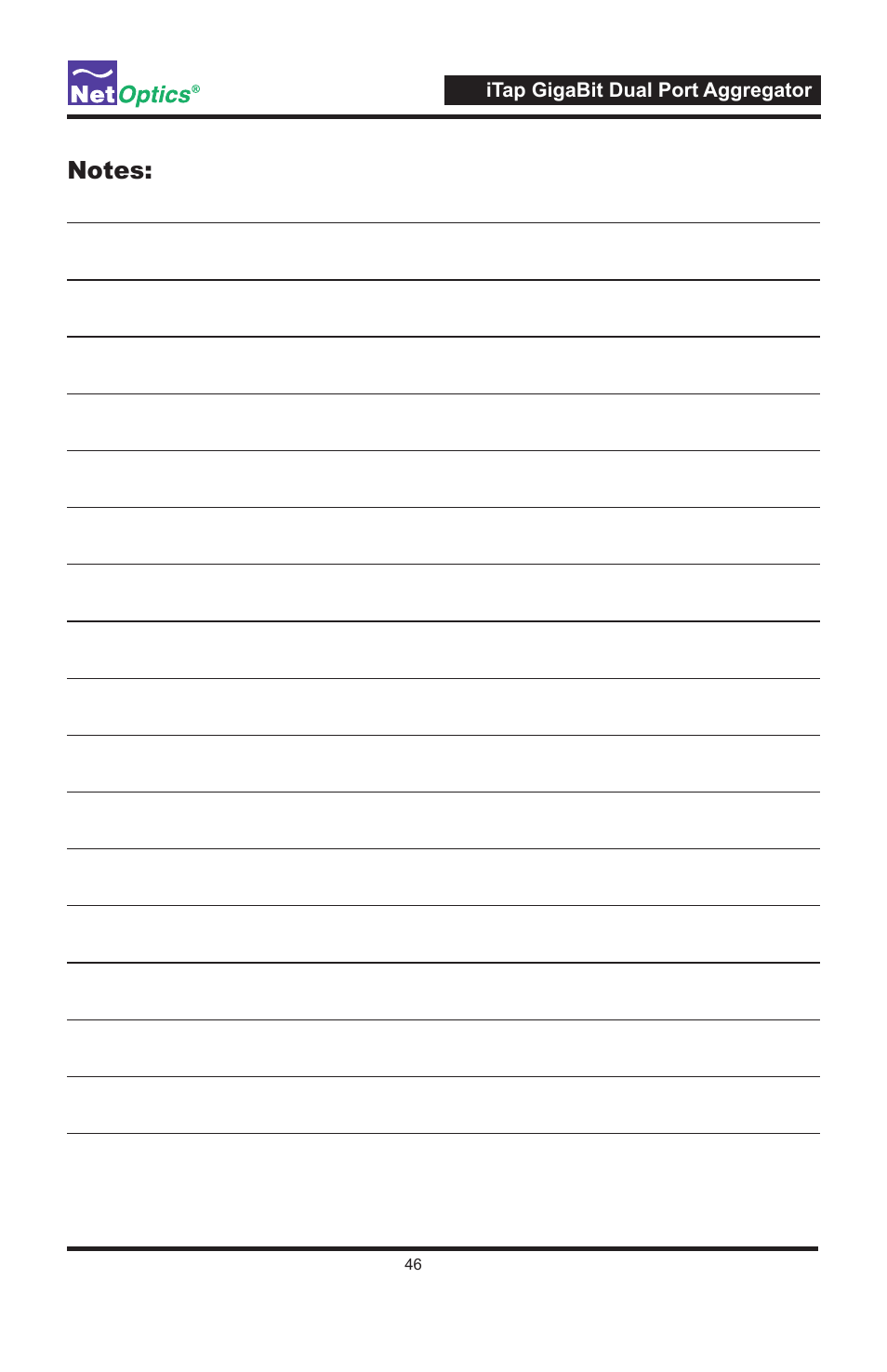 Net Optics 96547iTP User Manual | Page 50 / 52